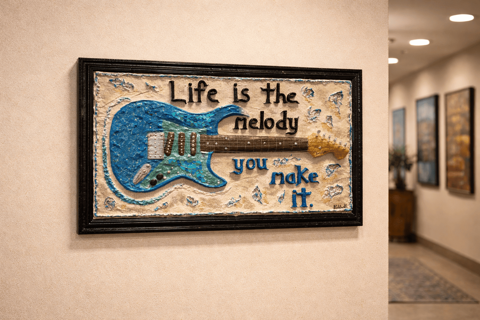 Life Is the melody you make it - 3D Sculpted Art